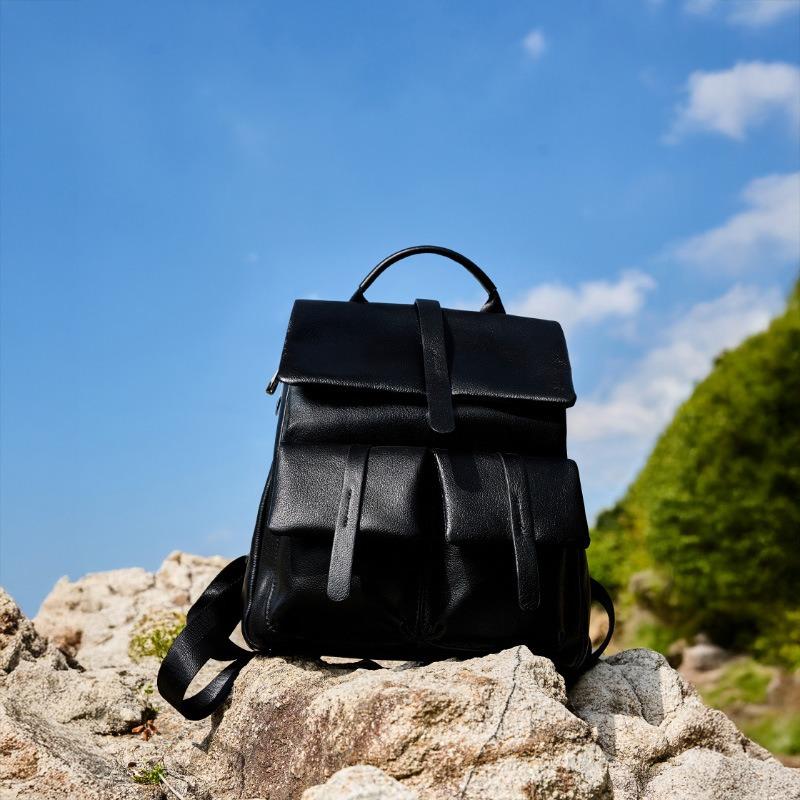 Leather backpack women's new fashion large capacity multi-functional women's backpack travel backpack bag