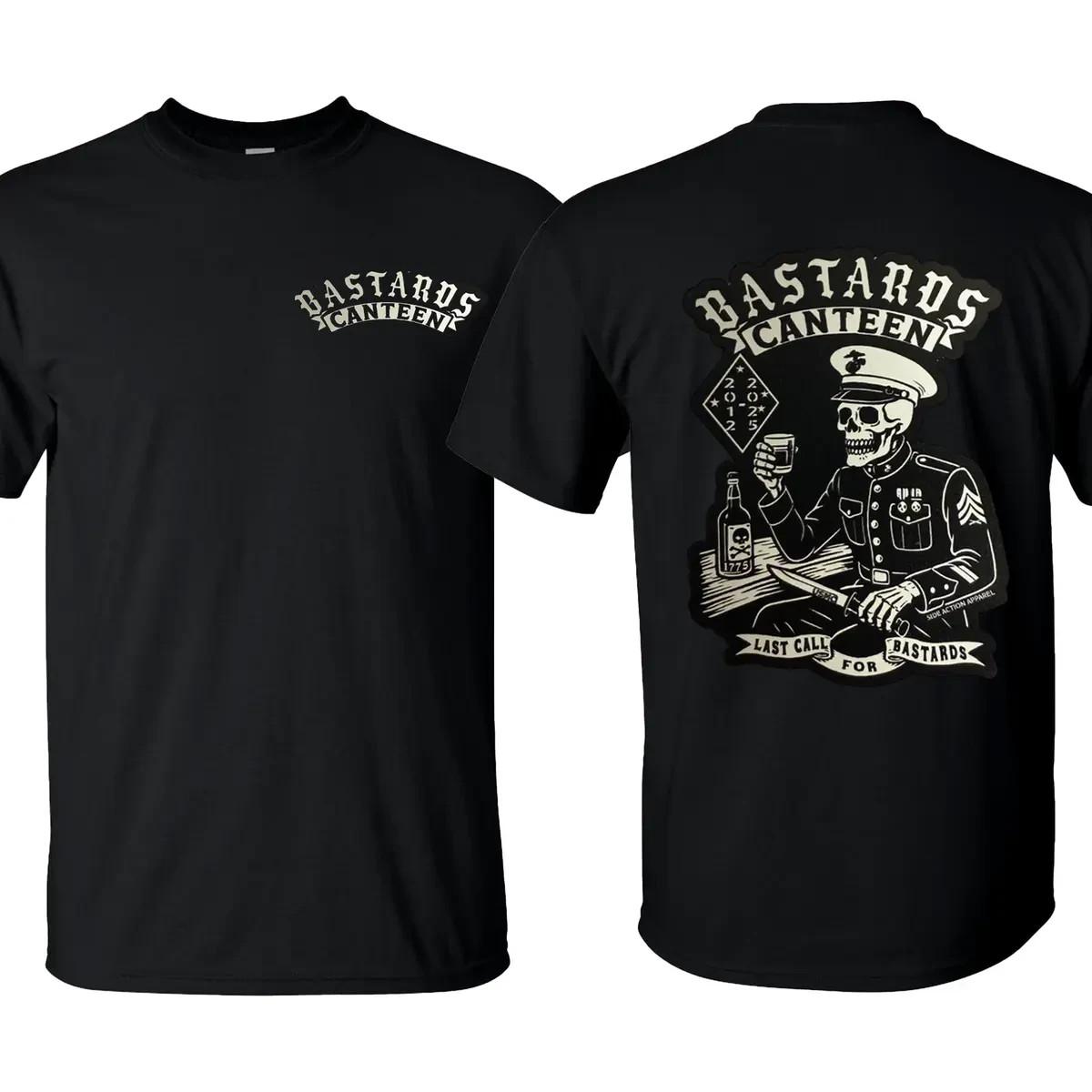 Skeleton Marine Canteen Tee Last Call Military Humor Graphic Shirt S разноцветный