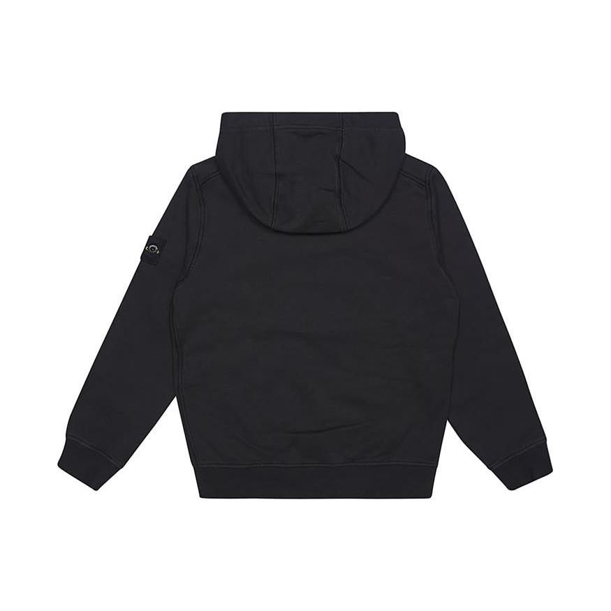 Stone Island Hoodie Solid Color Sports Hooded Kids hoodies Black 761661640-V0029