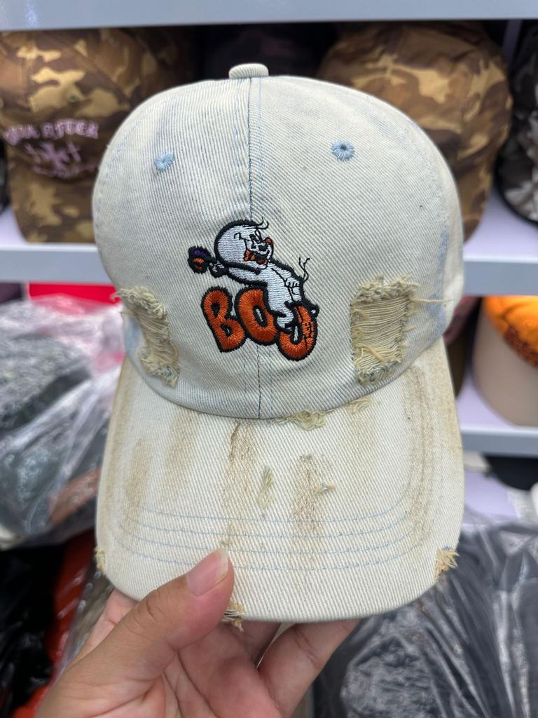 Fashion Hat Heavy Industry Retro Old Washed Hole Baseball Cap Female Cartoon Embroidery Street Shade Cap Show Small Face