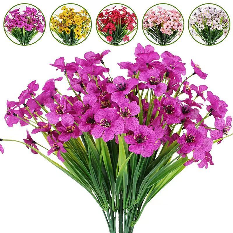 Artificial Flower Plant violet Grass Hotsale Wedding bridal bouquet Home Vase Outdoor Garden arch bonsai Festival Diy gift Decor