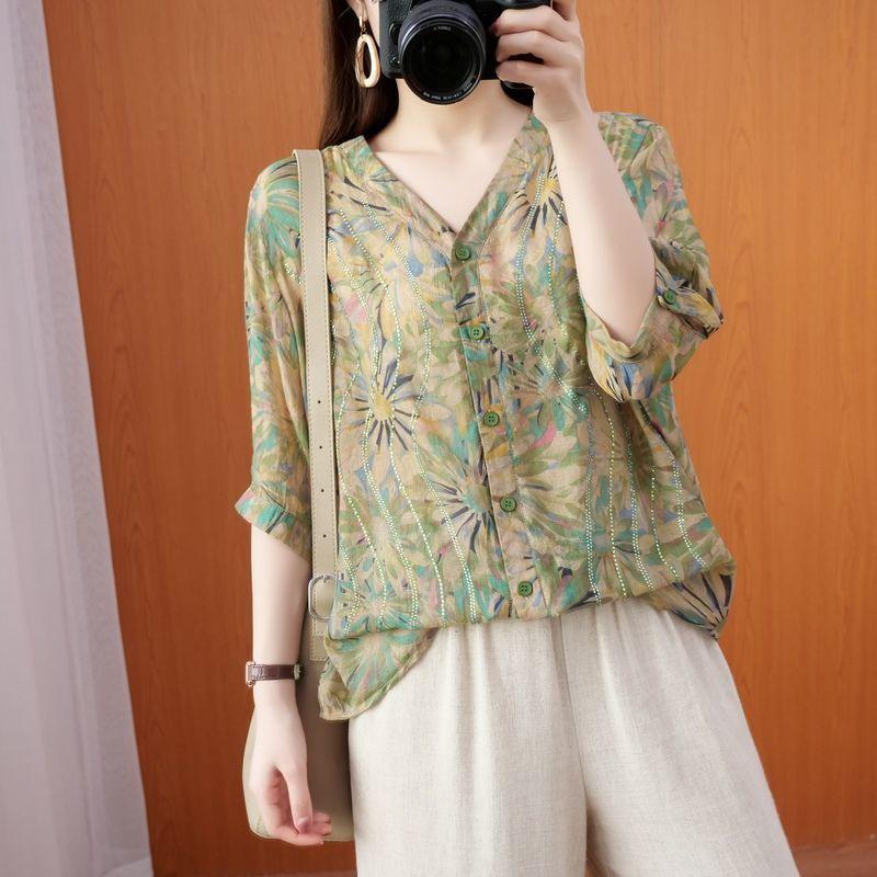 

Весенне-летние женские однотонные повседневные шифоновые блузки с длинными рукавами, рубашки с v-образным вырезом, модные топы, Blusas большого размера 5XL