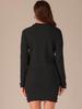 Allegra K Women's Vintage 2-Piece Suit: Stretch Sweater, Short Jacket, and Skirt, Black, Size M