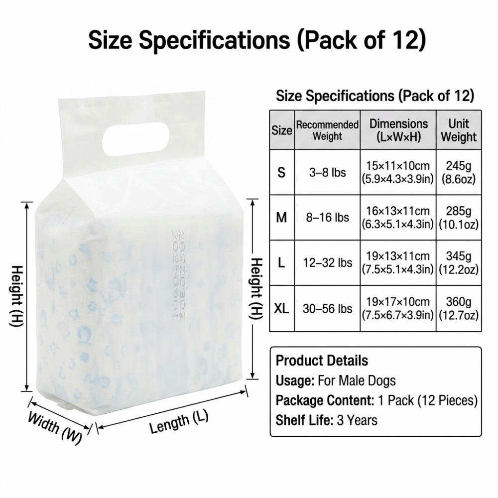 

Absorbent Layer Pet Pee Pad Leak Proof Pet Underpad Dog Whelping Pad Pet Menstrual Care S