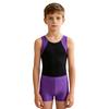 Dětská chlapecká kombinéza Unitard bez rukávů s šortkami Gymnastic Workout Biketard Trikot