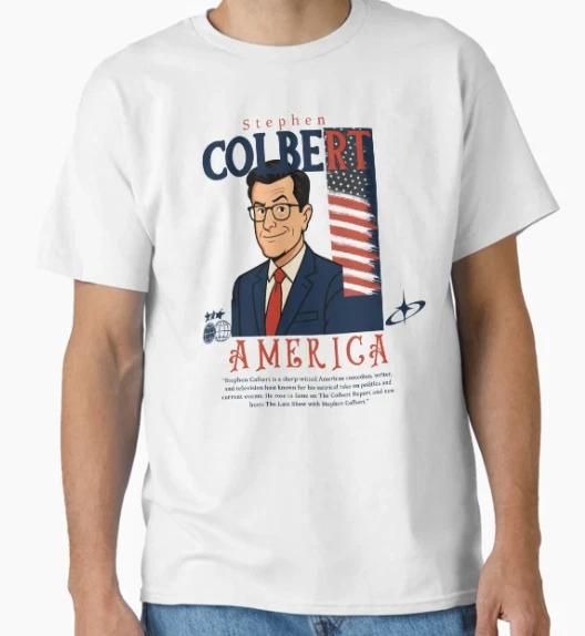 Stephen Colbert T-Shirt Design – Satire Icon Classic T-Shirt 4XL