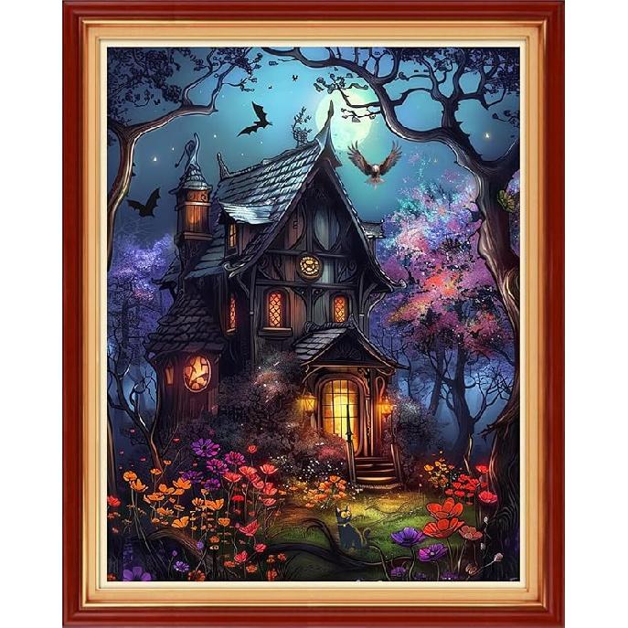 DMCART Stamped Cross Stitch Kits for Beginners Full Range of Cross Stitching Preprinted Embroidery Kits for Adults, 11CT Embroidery Pattern ArtColors45