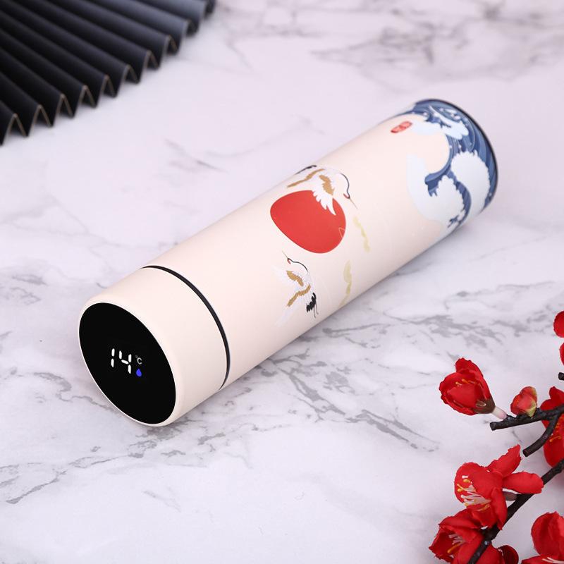 Thermos Cup 304 Stainless Steel Warm Water Cup Large Capacity Portable Tea Cups for Men and Women Chinese Style.