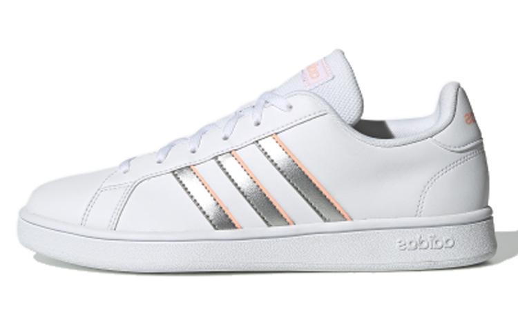 Adidas Neo Grand Court Base  White Silver Pink  Women s EG5949 36