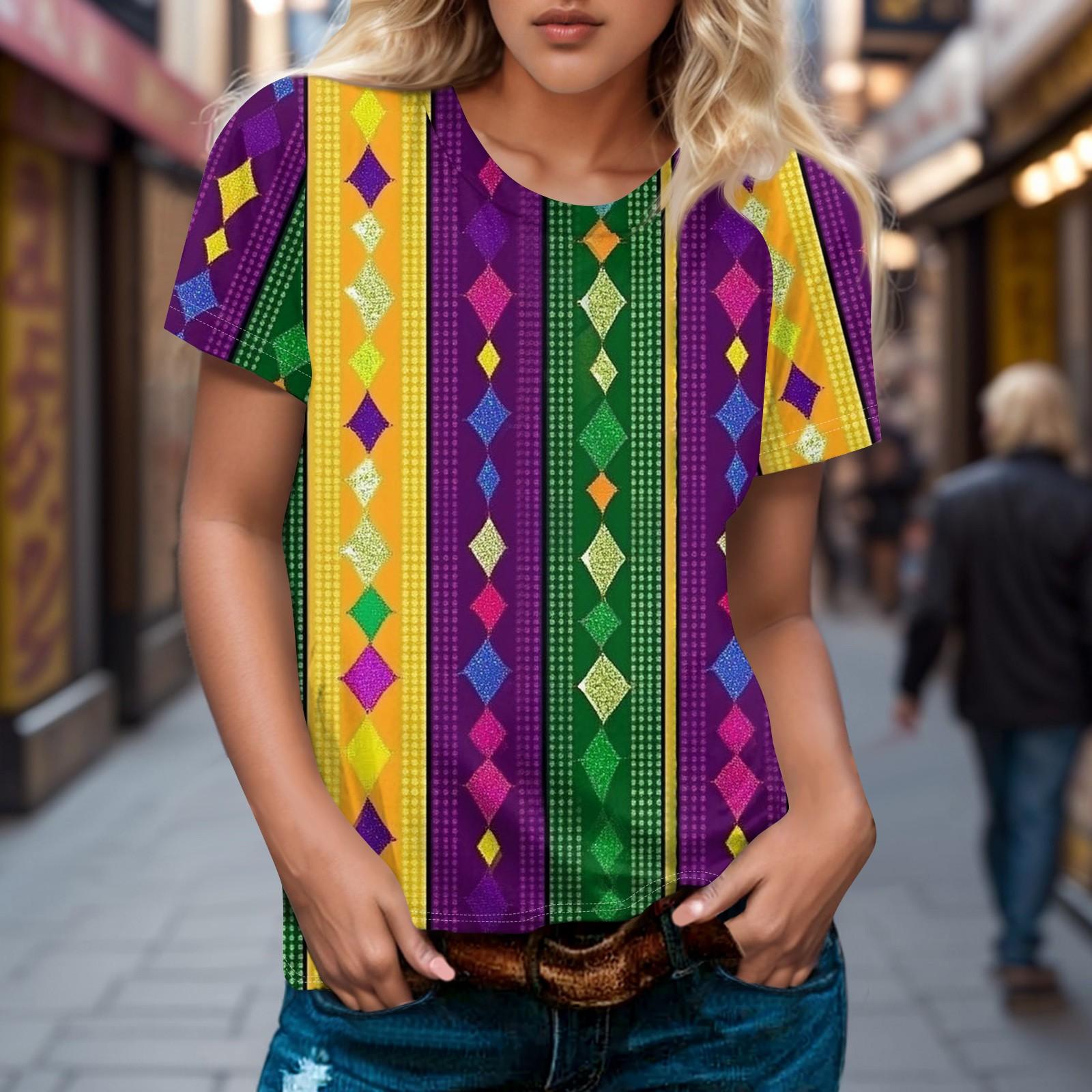 

Women s Casual Round Neck Printed Short Sleeve T-shirt XL жовтий