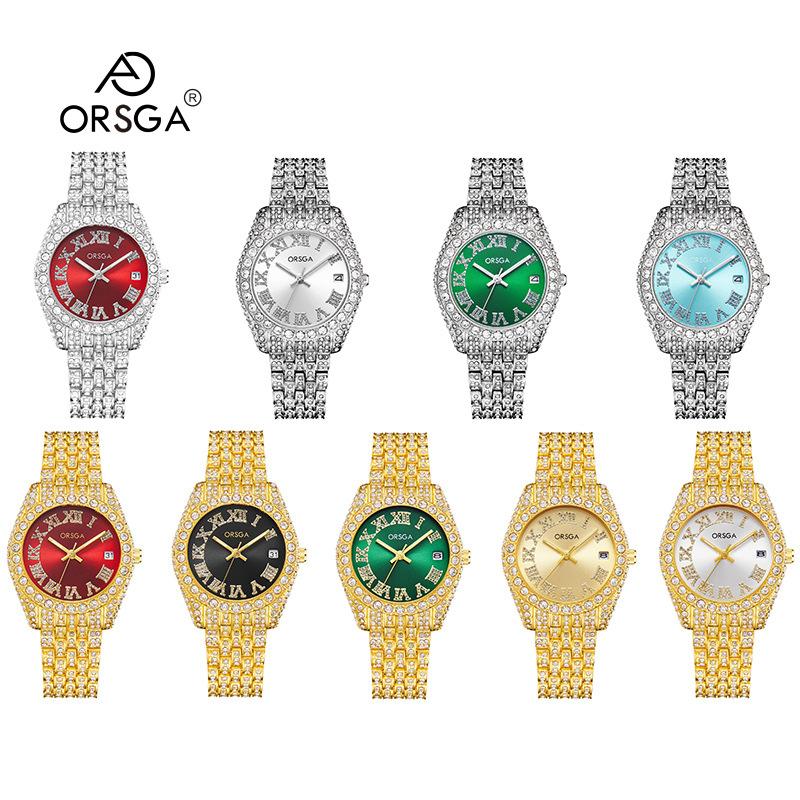 Luxury Jewelry Watch For Women Hip Hop Brand Fashion Waterproof Iced Diamond Quartz WristWatch Ladies Gift