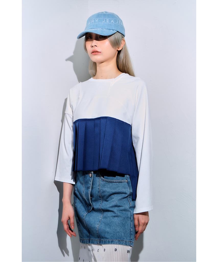 RECODE Unbalanced Pleats Top _R0Tam22011Whx