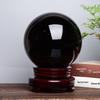 Black Obsidian Crystal Ball Ornament for Office or Living Room Gift
