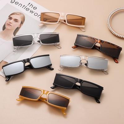 Uv400 Punk Shades Rectangle Sunglasses For Women Small Sunglasses Brand Designer