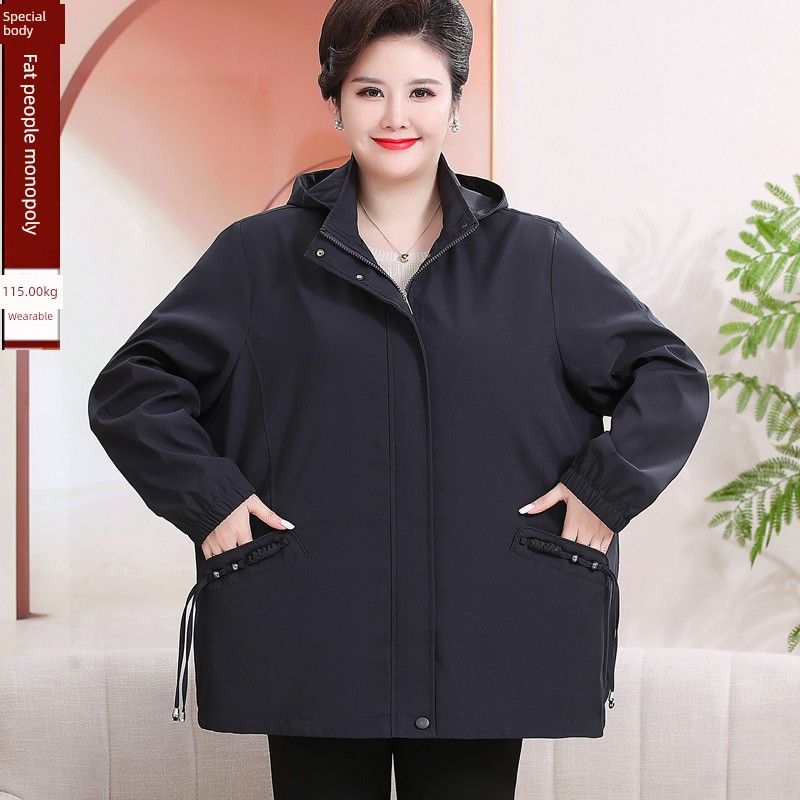 

Стиль Женская одежда Весенне-осеннее пальто Западный стиль Среднего и пожилого возраста 100.00 кг XL большого размера Женская одежда Ветровка 50 лет 60 Куртка Navy 5XL