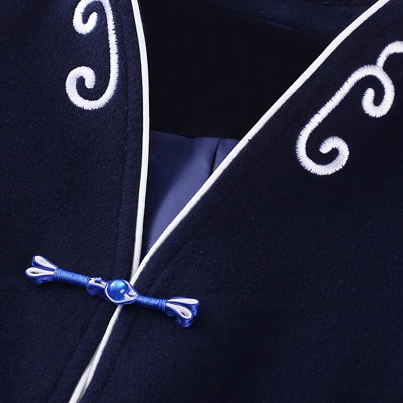 Tluoman Professional New Chinese Style Wool Blend Overcoat