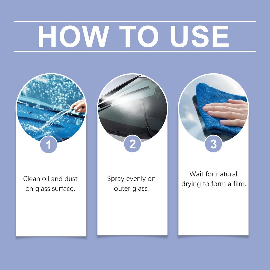 Car Glass Waterproofing Agent Car Window Anti Fog Spray Effective Clear Vision Safe Driving Glass Polishe Rainproof Anti-Fog Set