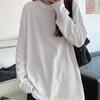 Shuangxing Women's Solid White Cotton Blend Long-Sleeve T-Shirt