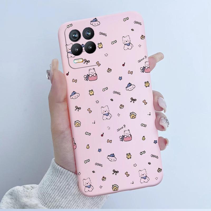 For Realme 8 Pro Case RMX3085 Soft TPU Silicone Cover Cute Cartoon Panda Phone Case For Oppo Realme8 4G 5G RMX3081 RMX3241 Funda