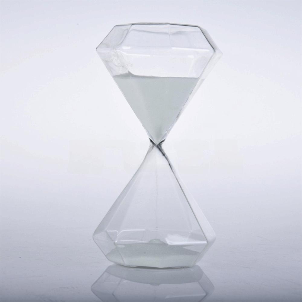 

High Quality Diamond Shape Sand Clock 5 Minutes Simple Hourglass Sandglass Home Decoration белый