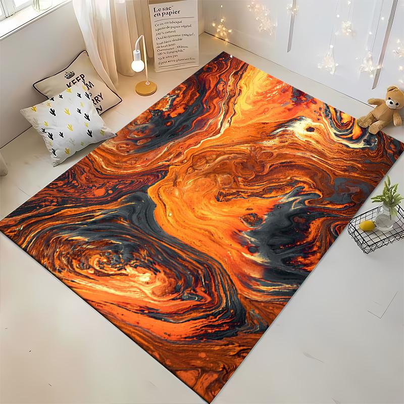 Vibrant Abstract Art Rug for Stylish Decor Suitable for use as an anti-slip game mat for living room and bedroom sofas