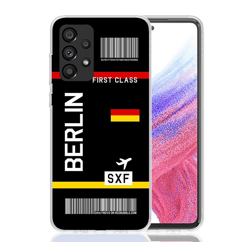 Airline Ticket Barcode Phone Case For Samsung Galaxy A17 A16 A14 A15 A13 A57 A56 A54 A55 A53 A37 A36 A34 A35 A33 A26 A24 A25 A23