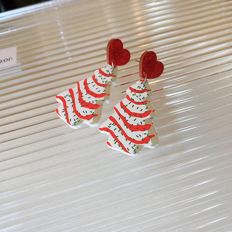 Christmas earrings women, niche creative design stud earrings new earrings high-end versatile earrings