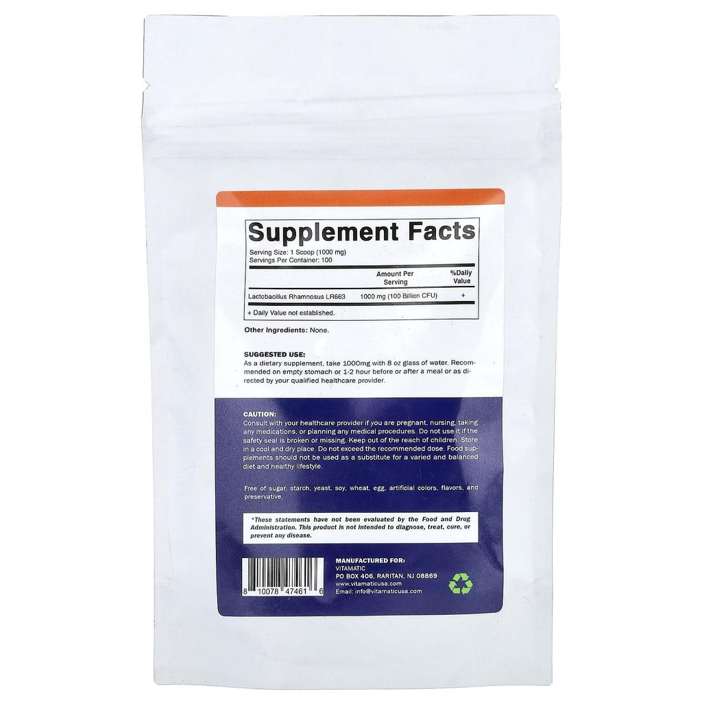 Vitamatic, Lactobacillus Rhamnosus, 100g (3.5oz)