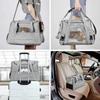 Portable Pet Travel Bag Dog Bag Mesh Dog Carrier Bag with Thick Cotton Cushion Pet Aviation Backpack Anti-suffocation Outdoor