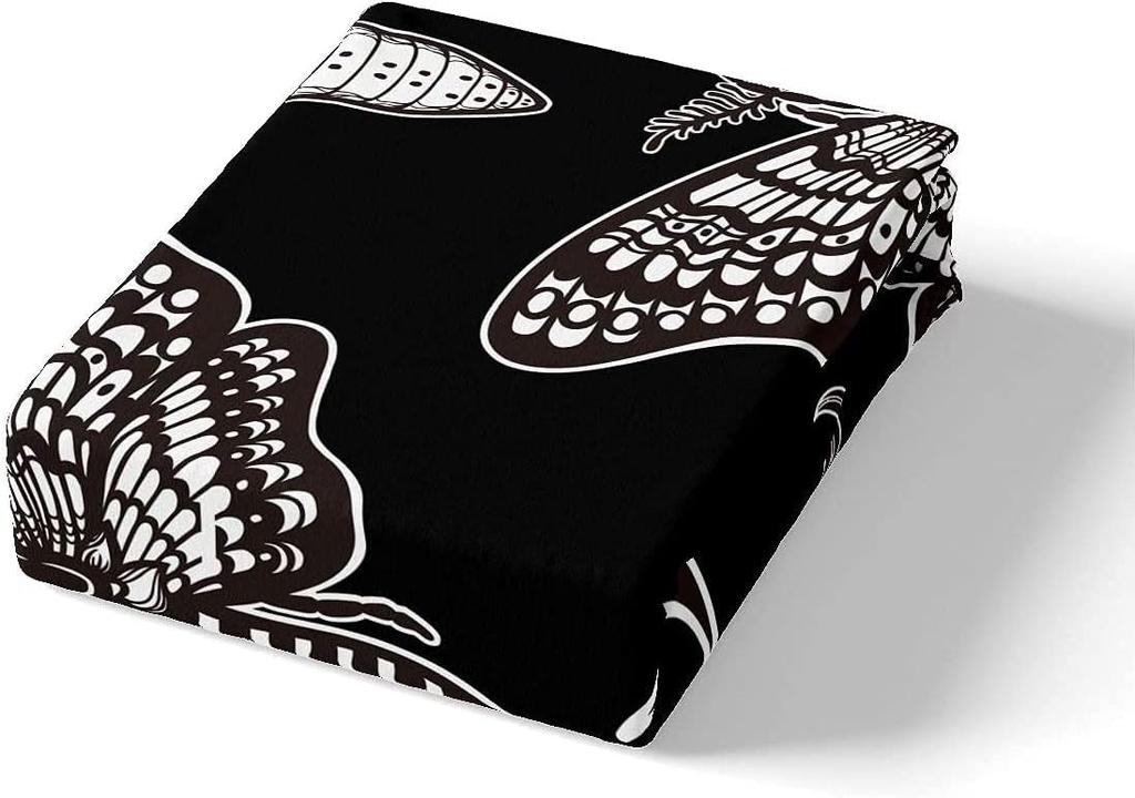 Boys Boho Moth Duvet Cover Double Size Men Gothic Skull Bedding Set For Girls Women Bohemian Moon Star Comforter For Home Decor
