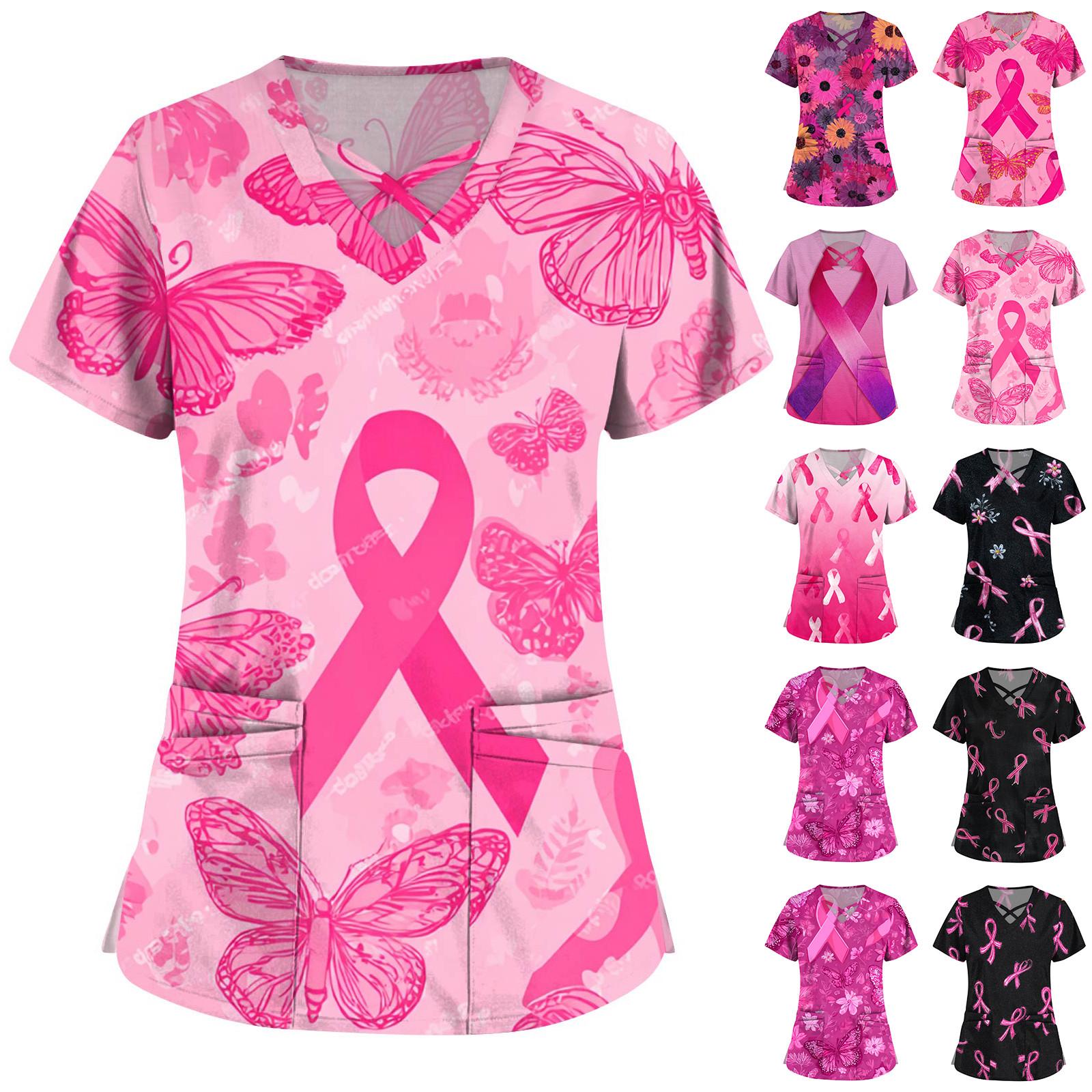 

Women s Fashion V-Neck Short Sleeve Overalls Double Layer Pocket Printed Tops Apparel XL кавун червоний колір