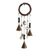 Witch Bells for Door Knob Protection Witch Wind Chime Door Hanger Handmade Rattan Hanging Ornament Witchcraft Home Decor