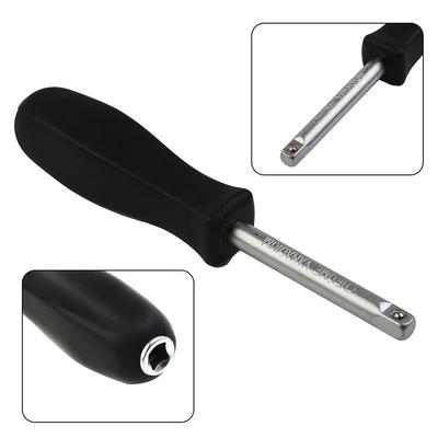 Kvadratinis strypas Švaistiklis Kvadratinė guminė rankena 150mm Juoda
