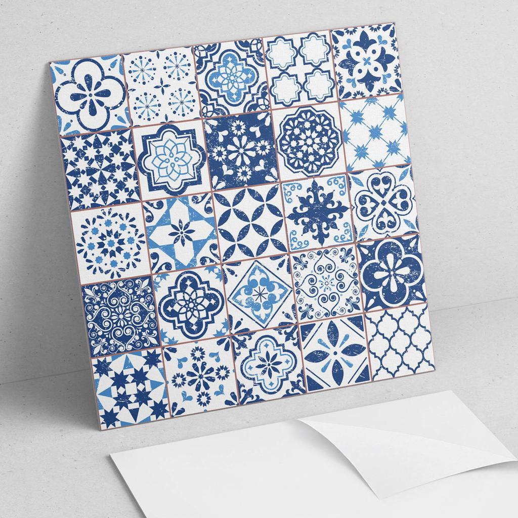 Zestaw Kafelków Winylowych Z Wzorem Samoprzylepne Do Sypialni Geometryczne Wzory Kafli 20X20X20 Cm