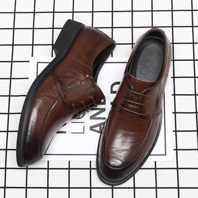Skórzane Buty Szpiczaste Niskie Oxford Biznesowe Formalne na Ślub