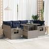 VidaXL Garden Furniture Set with Cushions 7 Pcs Grey Wicker, Outdoor Sofa Set, Garden Lounge 3326432