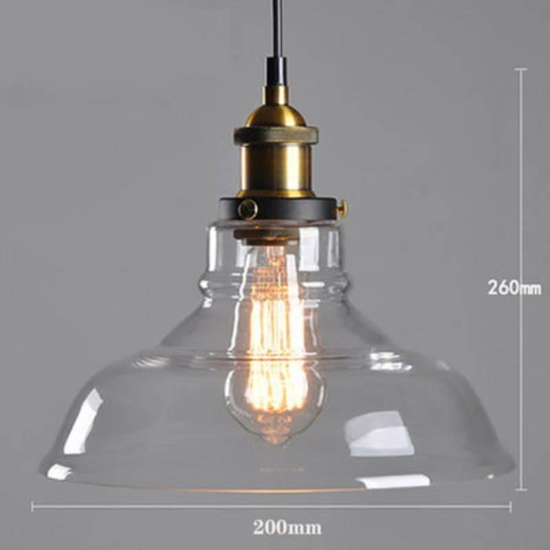 Pendant Ceiling Light Glass Shade Lighting Vintage Hanging Kitchen Room Dining
