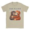 Novelty Punch Monkey Hugging OranMama TShirt Unisex Womens Crew Neck Cotton T Shirts Short Sleeve Tees Party Clothes