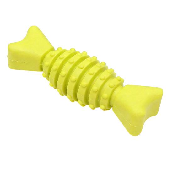 Pet Chew Toy Fish Bone Shape Food Grade TPR Spiral Texture Dog Boredom Buster Toy Food Grade Tear-resistant Dog Toy