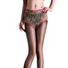 Sexy Women Bandage Leopard Pantyhose Fashion Briefs Stockings 2 In 1 Sexy Tights Elastic Oil Shiny Maid Dance Underwear
