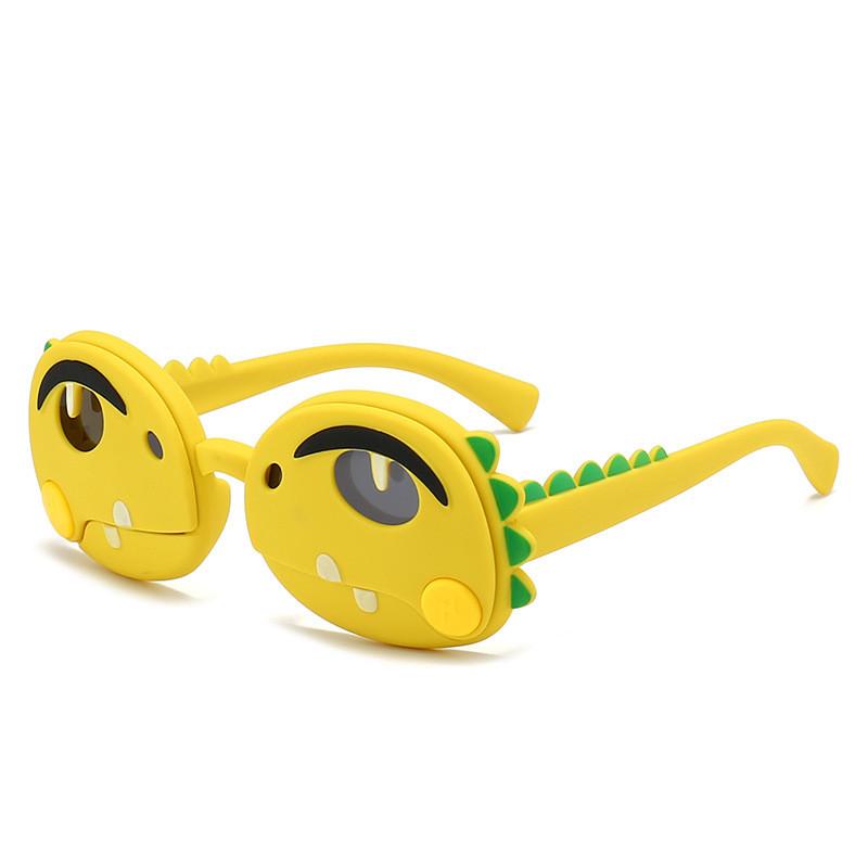 

Childrens Cartoon Dinosaur Sunglasses With Uv400 Protection For Outdoor Play And Party жовтий