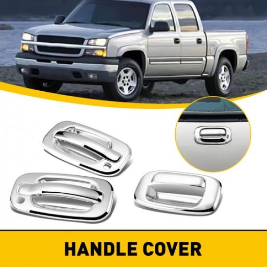 

For 1999-06 Chevy Silverado Sierra Chrome 2 Dr Handle Tailgate Cover W/ PSKH EXV