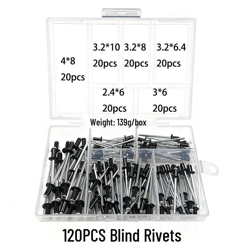 120PCS Blind Rivets Set for Construction & Metalworking