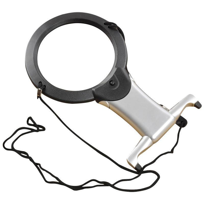 2x 6x Led Hands Free Lighted Magnifying Glass Neck Hanging Desktop Tool For Seniors Sewing Cross Stitch Embroidery