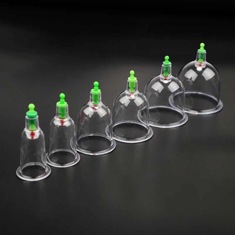 Vacuum Cupping with Pumping Gun Suction Cups Back Massage Body Cup Detox Anti Cellulite Therapy Cans Healthy Care Jars