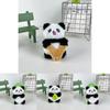 Entzückender Plüsch-Panda-Schlüsselanhänger Niedlicher Cartoon-Tier-Anhänger Weiches Spielzeug mit PP-Baumwollfüllung
