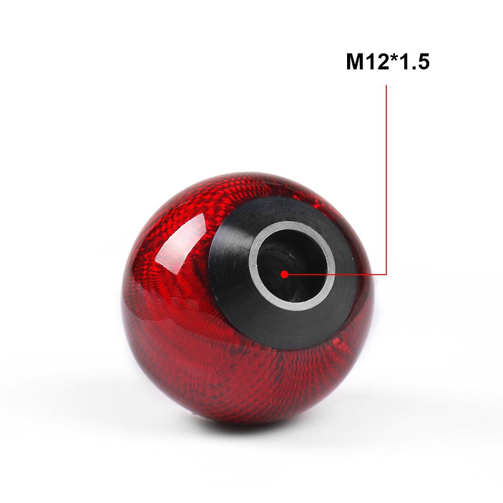 Racing Real Carbon Fiber Gear Shift knob Manual Transmission Shifter Lever Knob Round Ball Shape Handle Knob