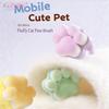 Brosse Nettoyage Poussière Nail Art en Plastique Boucle Brosse Patte de Chat Poussière Gel Nettoyage Maquillage Brosse en Forme d'Anneau Outils Manucure Doux