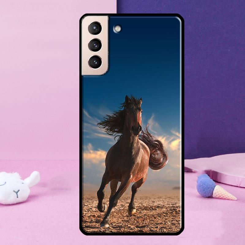 Horses Running Phone Case For Samsung Galaxy S25 S24 Ultra S9 S10 S20 S21 S22 Plus S23 FE S24 FE Cover