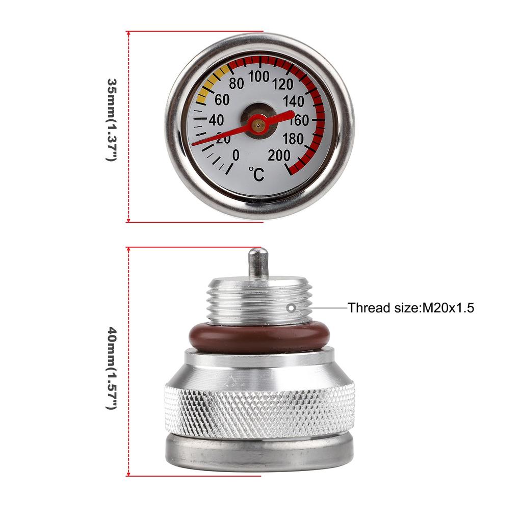 M20x1.5 Motorbike Oil Gauge Oil Temperature Gauge Engine Gauge Parts For Haojue TR300 / Harley-davidson X350 Moto Accessories